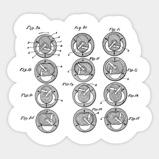 Rotary Internal Combustion Engine Vintage Patent Hand Drawing Sticker